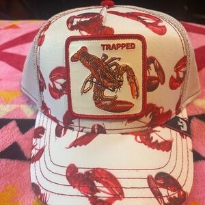 Authentic goorin bros Trapped Lobster Cap - Red and White